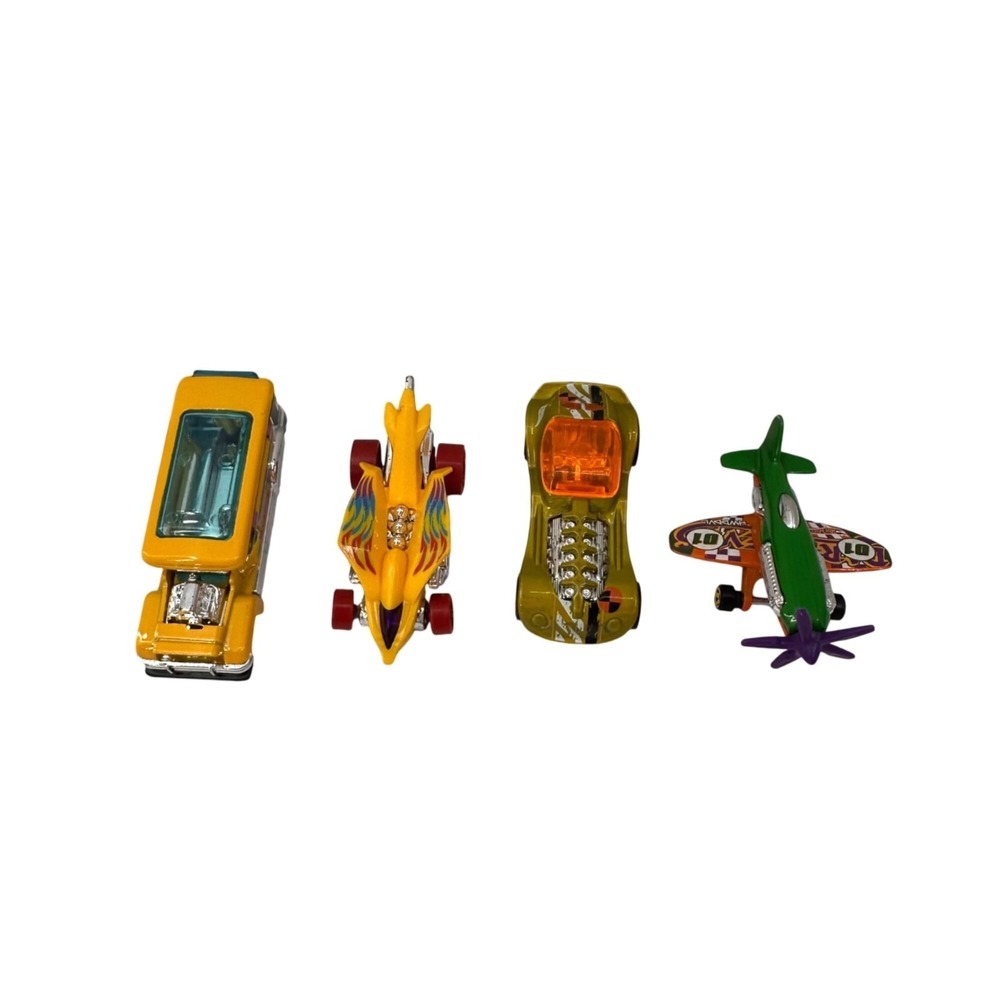 Hot Wheels Die-Cast Toy Car Plane Set Of 4 Road Bandit Turbo Rooster 2018 Car - Picture 1 of 14